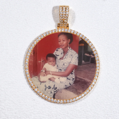 MEDIUM 3D CIRCLE CUSTOM PICTURE PENDANT