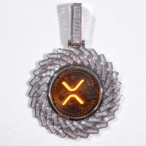 Large 3D Baguette Custom Picture Pendant