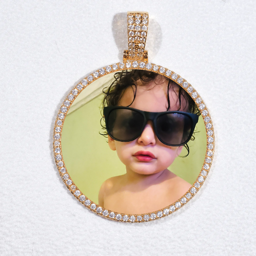 MEDIUM 3D CIRCLE CUSTOM PICTURE PENDANT