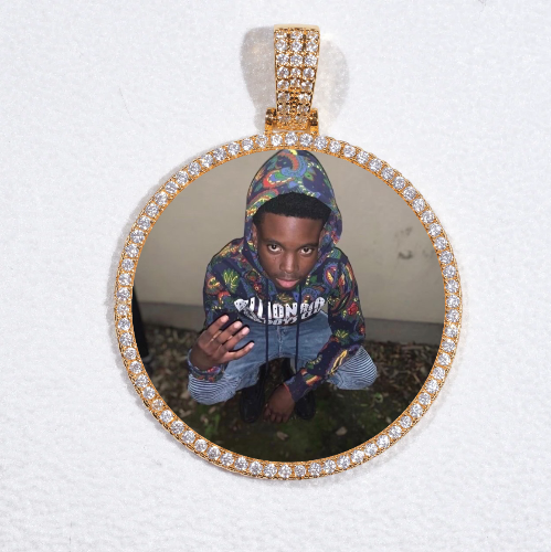 MEDIUM 3D CIRCLE CUSTOM PICTURE PENDANT