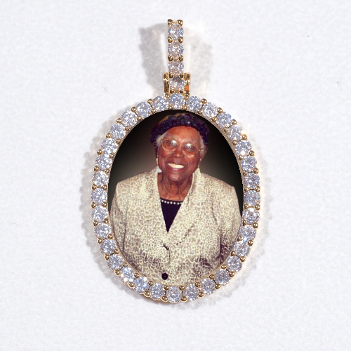 3D Oval Custom Picture Pendant