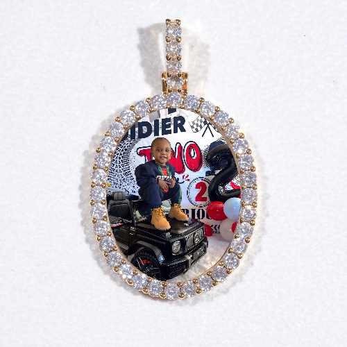 3D Oval Custom Picture Pendant