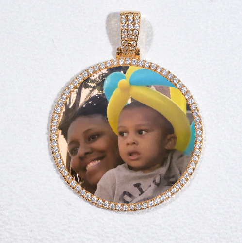 MEDIUM 3D CIRCLE CUSTOM PICTURE PENDANT