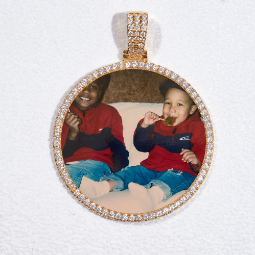 MEDIUM 3D CIRCLE CUSTOM PICTURE PENDANT