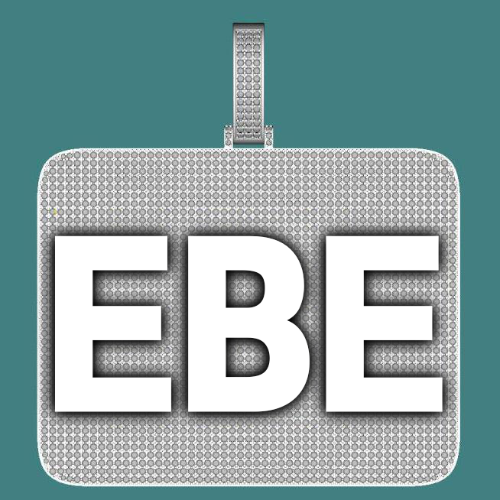 CUSTOM LETTER NECKLACE 3D BIG SQUARE