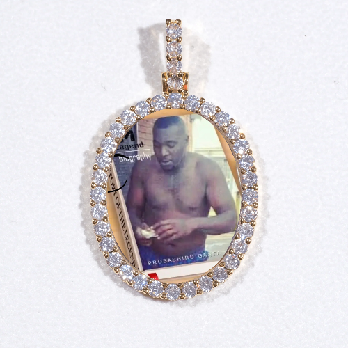 3D Oval Custom Picture Pendant