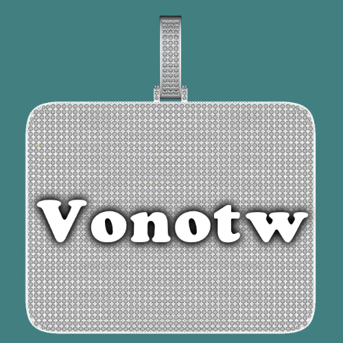 CUSTOM LETTER NECKLACE 3D BIG SQUARE