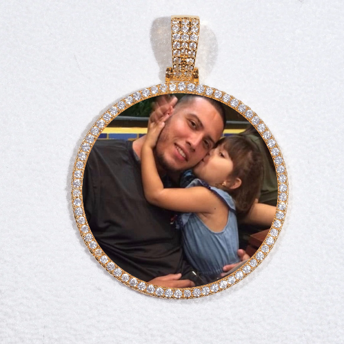 MEDIUM 3D CIRCLE CUSTOM PICTURE PENDANT