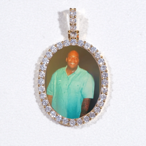 3D Oval Custom Picture Pendant