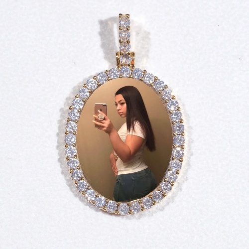 3D Oval Custom Picture Pendant