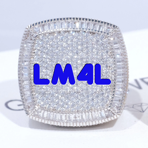 CUSTOM LETTER 3D ICED RING