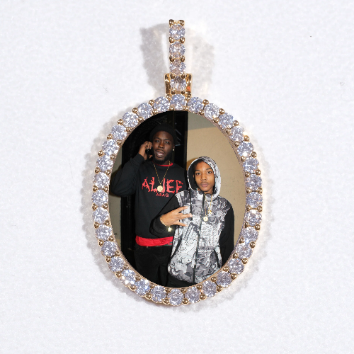 3D Oval Custom Picture Pendant