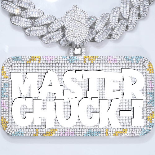 CUSTOM LETTER NECKLACE 3D COLORFUL SQUARE