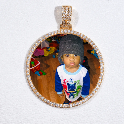 MEDIUM 3D CIRCLE CUSTOM PICTURE PENDANT