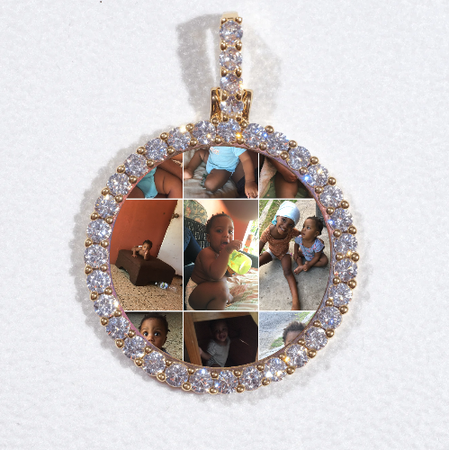 3D CIRCLE CUSTOM PICTURE PENDANT SMALL SIZE