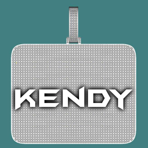 CUSTOM LETTER NECKLACE 3D BIG SQUARE