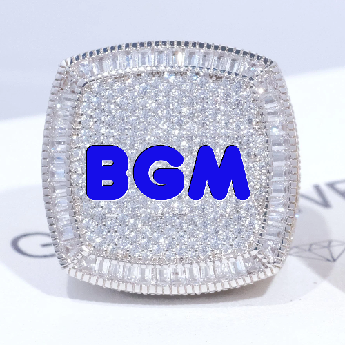 CUSTOM LETTER 3D ICED RING