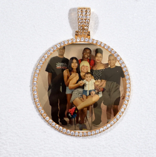 MEDIUM 3D CIRCLE CUSTOM PICTURE PENDANT