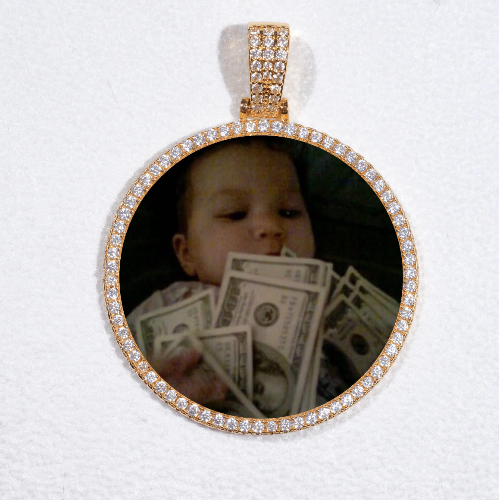 MEDIUM 3D CIRCLE CUSTOM PICTURE PENDANT
