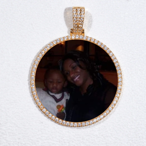MEDIUM 3D CIRCLE CUSTOM PICTURE PENDANT