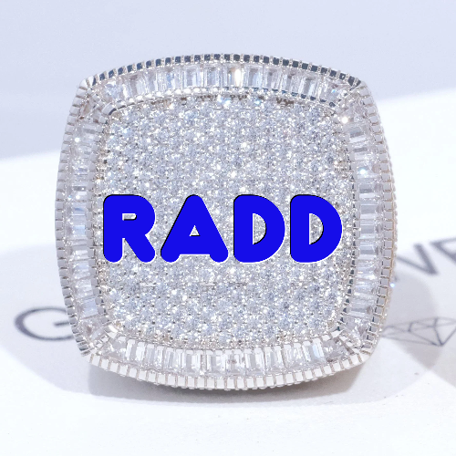 CUSTOM LETTER 3D ICED RING