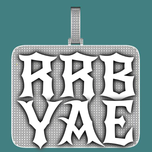 CUSTOM LETTER NECKLACE 3D BIG SQUARE