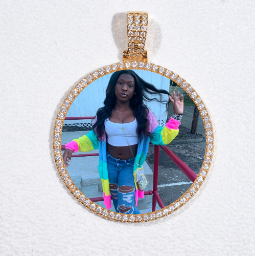 MEDIUM 3D CIRCLE CUSTOM PICTURE PENDANT