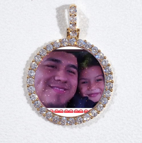 3D CIRCLE CUSTOM PICTURE PENDANT SMALL SIZE