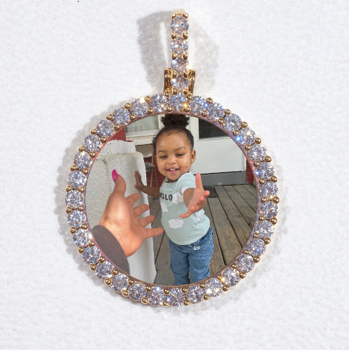 3D CIRCLE CUSTOM PICTURE PENDANT SMALL SIZE