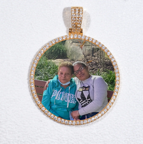 MEDIUM 3D CIRCLE CUSTOM PICTURE PENDANT