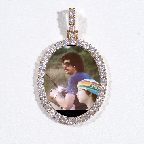 3D Oval Custom Picture Pendant