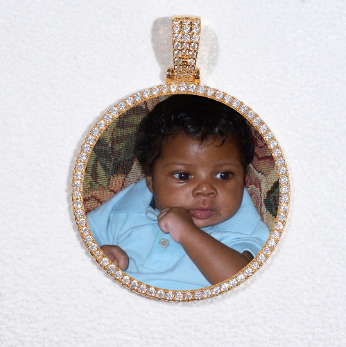 MEDIUM 3D CIRCLE CUSTOM PICTURE PENDANT