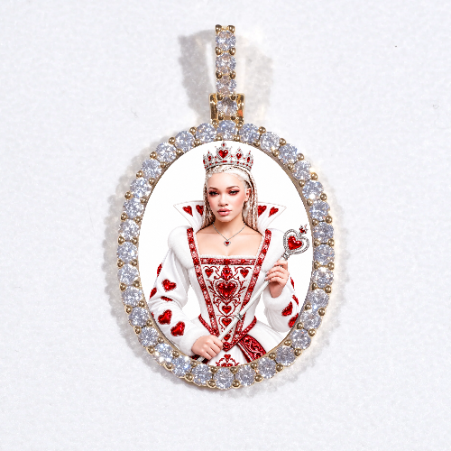 3D Oval Custom Picture Pendant