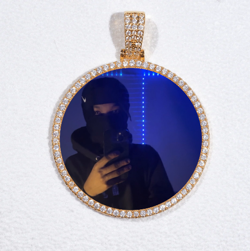 MEDIUM 3D CIRCLE CUSTOM PICTURE PENDANT