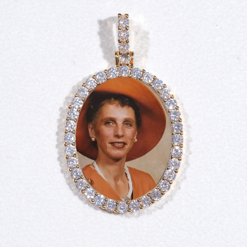 3D Oval Custom Picture Pendant