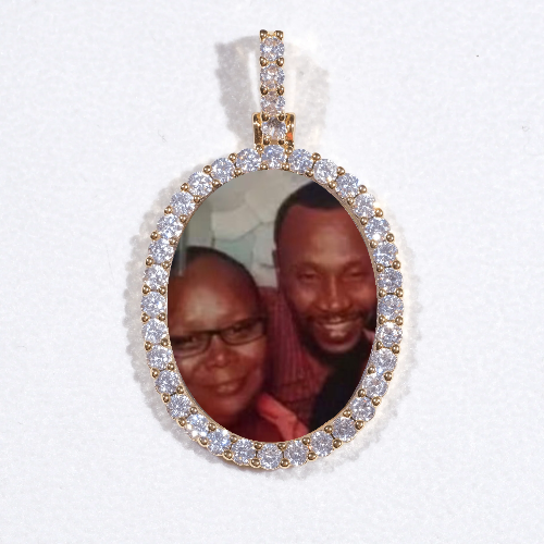 3D Oval Custom Picture Pendant