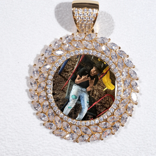Large 3D Wheat Ear Custom Picture Pendant