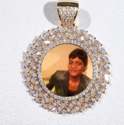 Large 3D Wheat Ear Custom Picture Pendant