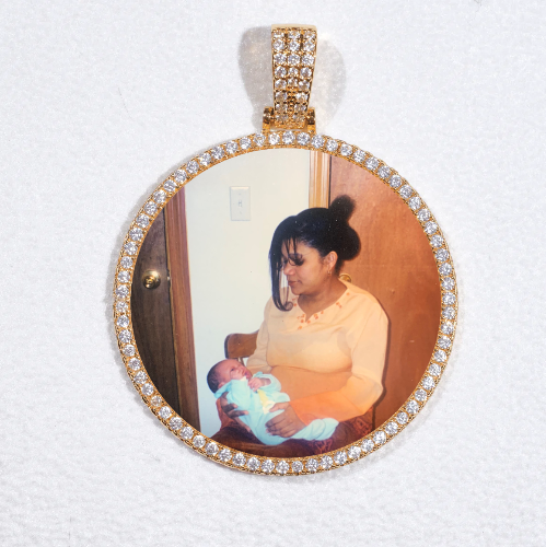 MEDIUM 3D CIRCLE CUSTOM PICTURE PENDANT