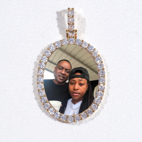 3D Oval Custom Picture Pendant