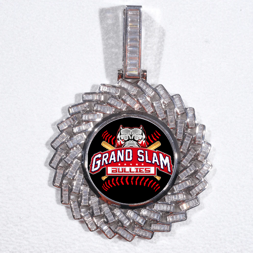Large 3D Baguette Custom Picture Pendant