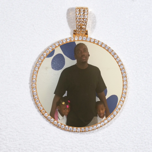 MEDIUM 3D CIRCLE CUSTOM PICTURE PENDANT