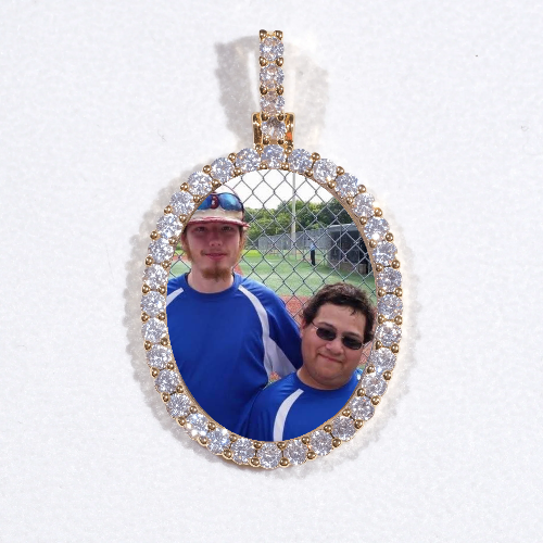3D Oval Custom Picture Pendant