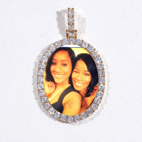 3D Oval Custom Picture Pendant