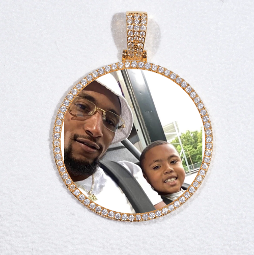 MEDIUM 3D CIRCLE CUSTOM PICTURE PENDANT