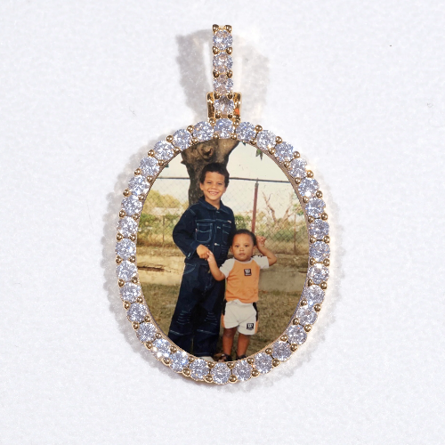 3D Oval Custom Picture Pendant