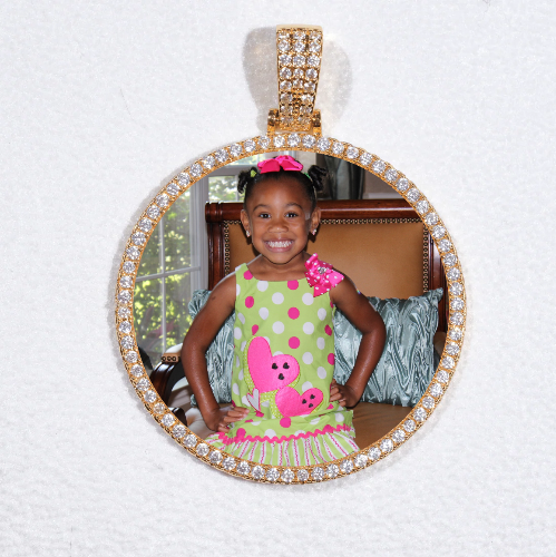 MEDIUM 3D CIRCLE CUSTOM PICTURE PENDANT