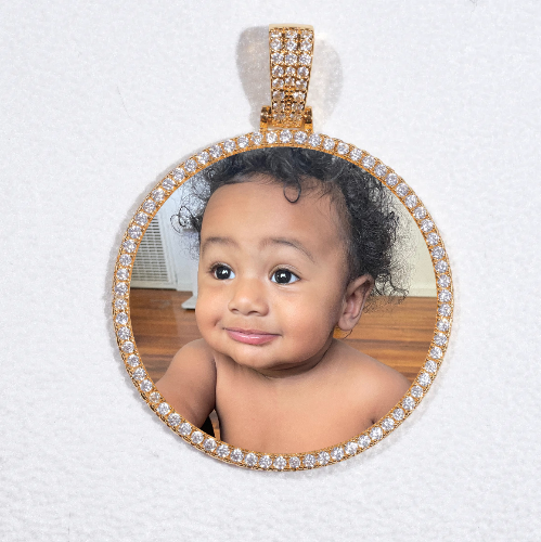 MEDIUM 3D CIRCLE CUSTOM PICTURE PENDANT