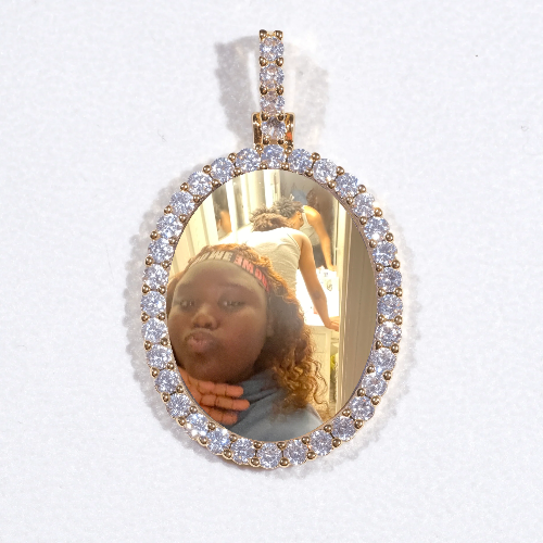3D Oval Custom Picture Pendant