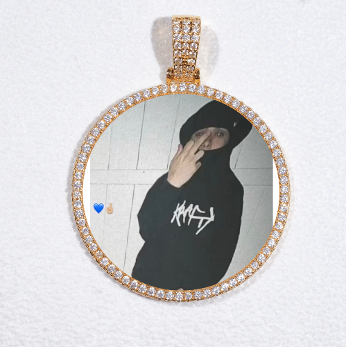 MEDIUM 3D CIRCLE CUSTOM PICTURE PENDANT